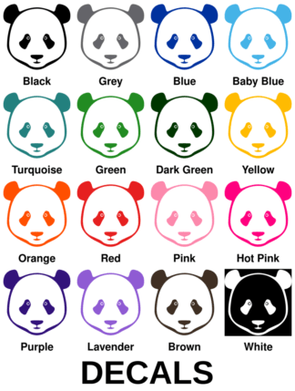 Simple Panda Face Decals